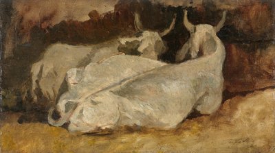 Liegende Kühe von Giovanni Fattori